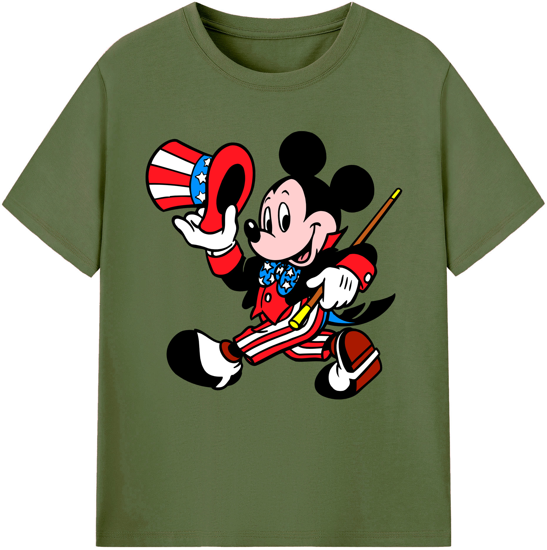 （画像用） ミッキーマウス Mickey Mouse 綿100％半袖Tシャツ（フロントプリント）